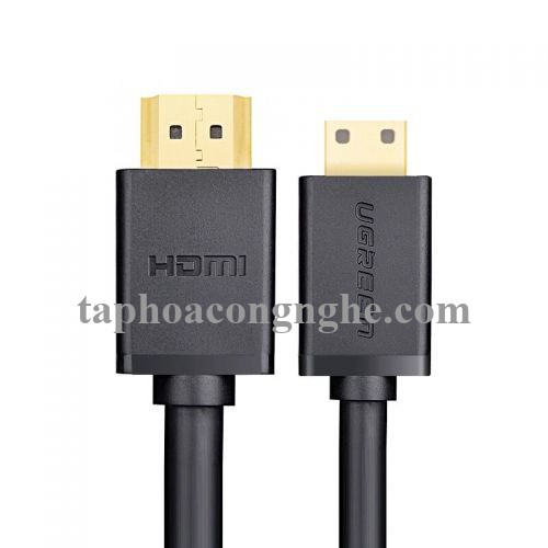 Ugreen 10118 3M màu Đen Cáp chuyển đổi Mini HDMI sang HDMI thuần đồng HD108 30010118